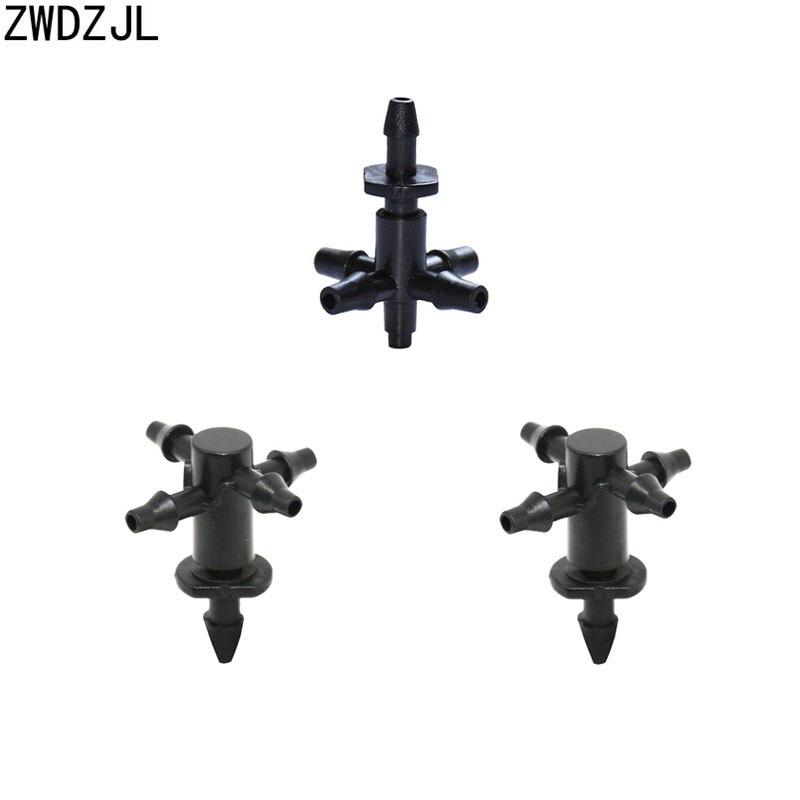 irrigation 4 way cross Connector 5 way water distributor Drip arrow adapter 3/5 hose barb water connector 500pcs