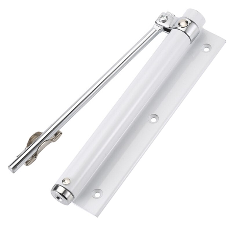 Automatic Door Self-Closing Hinge Mute Easy to Rebound No slotting Punching Free Door Closer Car Styling: White