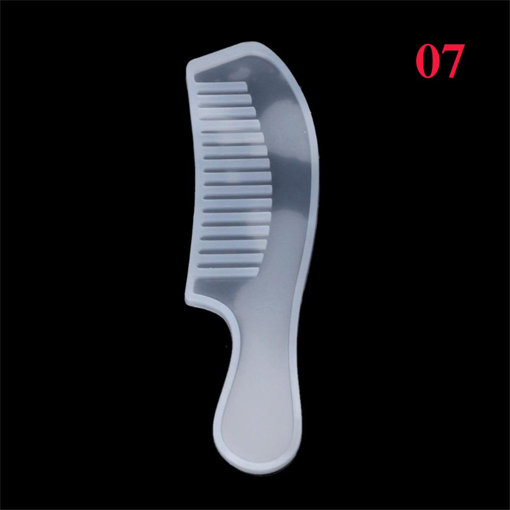 Moldes de resina epoxi de molde de Peine de silicona transparente 3D para DIY, herramientas de fabricación de joyas, suministros de artesanía a mano: 7