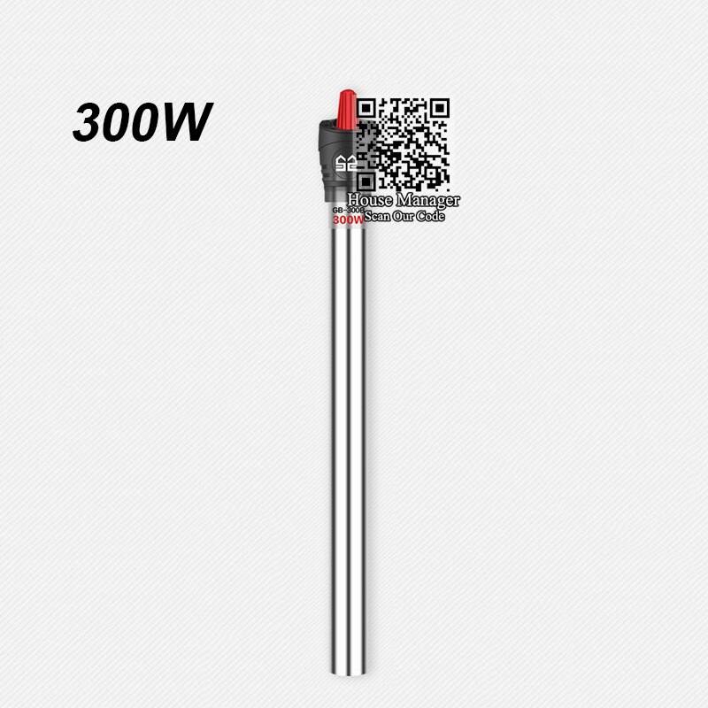 Aquarium Fish Tank Adjust Temperature Controller Stainless Steel Heating Rod, 25~500W Submersible Aquarium Heater for Fish Tank: 300W 320mm / EU Plug adapter