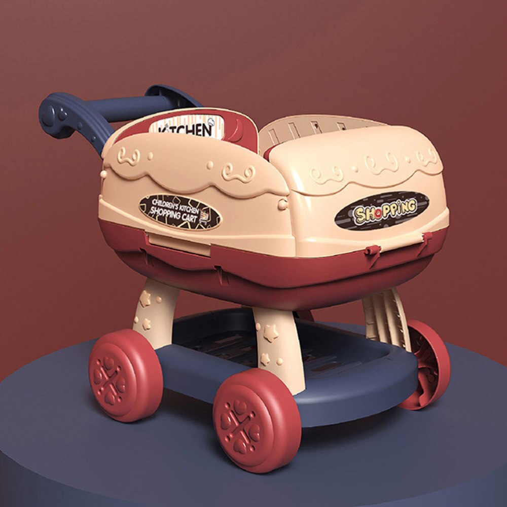 1Pcs Barbecue Kleurrijke Keuken Kind Speelgoed Winkelwagen Speelgoed Educatief Speelgoed Voor Jongen