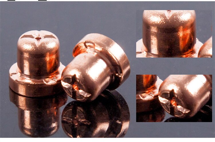 Pt31 lg40 lucht plasma snijbrander ferramenta consuma rechte machinetoorts voor lgk 40 snij 50 verbruiksartikelen standaard rood koper 40 stuks