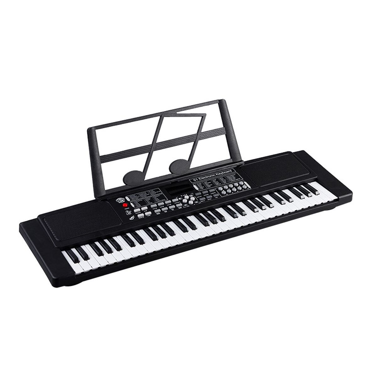 61 nøgler musik elektronisk keyboard elektrisk digitalt klaverorgel med mikrofon / musikstativ