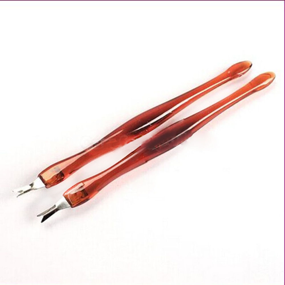 Empujador de cutículas de uñas de acero inoxidable, 10 Uds., herramienta de manicura de horquilla para recortar, tenedor con piel muerta, alicates, removedor de cutículas