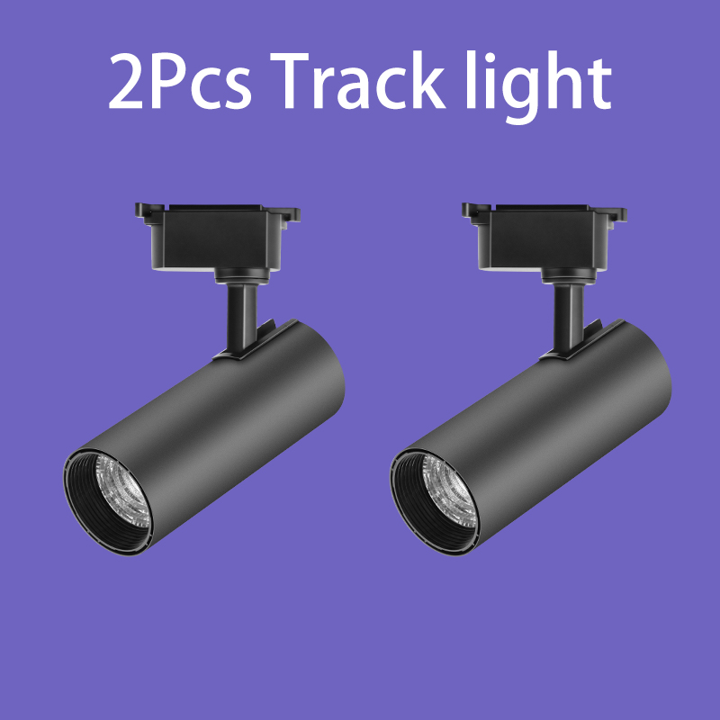 Led-skenlampa set spotlight skena lampa 220v butiksbelysning skena 30w spotlights för klädbutik dekoration armatur: Orange / Blå
