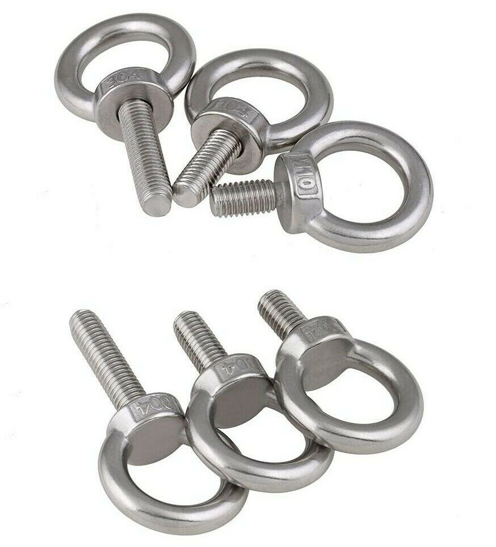 M4 304 stainless steel eye screws extended eye bolt O-ring lifting eye screw