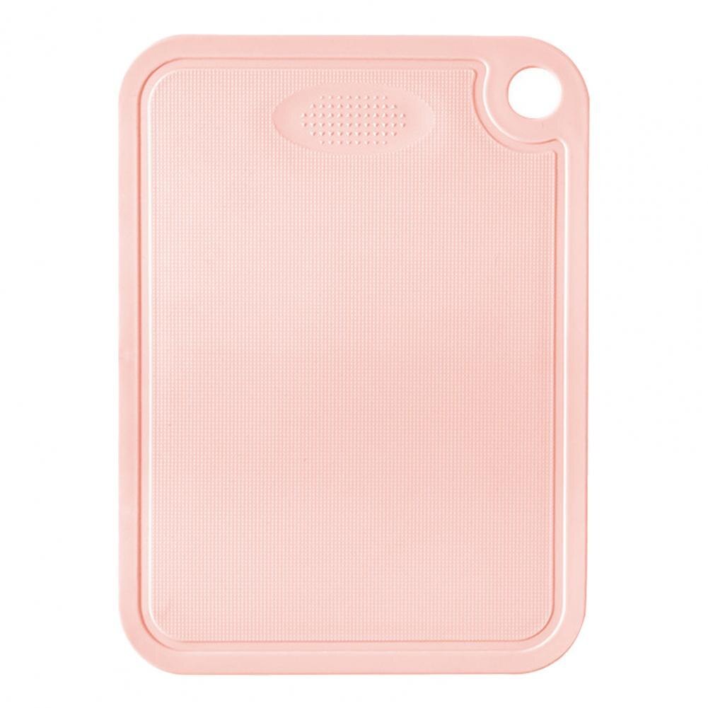 Cutting Board Double-sided Non-slip Portable Meat Fruit Vegetable Chopping Block Plastic for Household Kitchen Tools: Pink / S