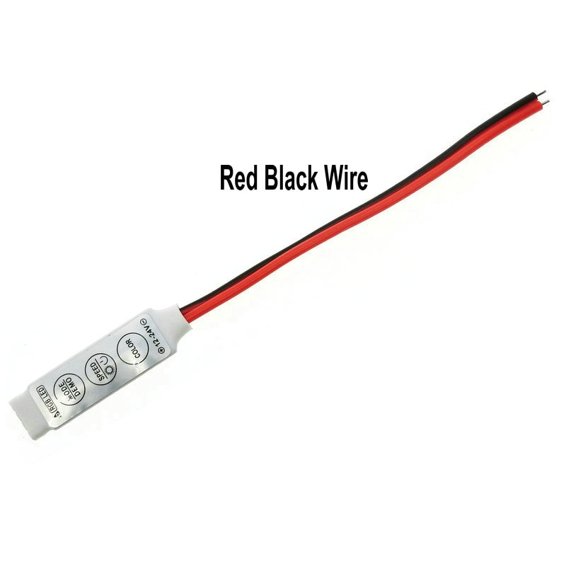 Led rgb farvekontrol  dc 12v mini 3 nøgle led rgb controller lysdæmper kontakt til rgb led strip