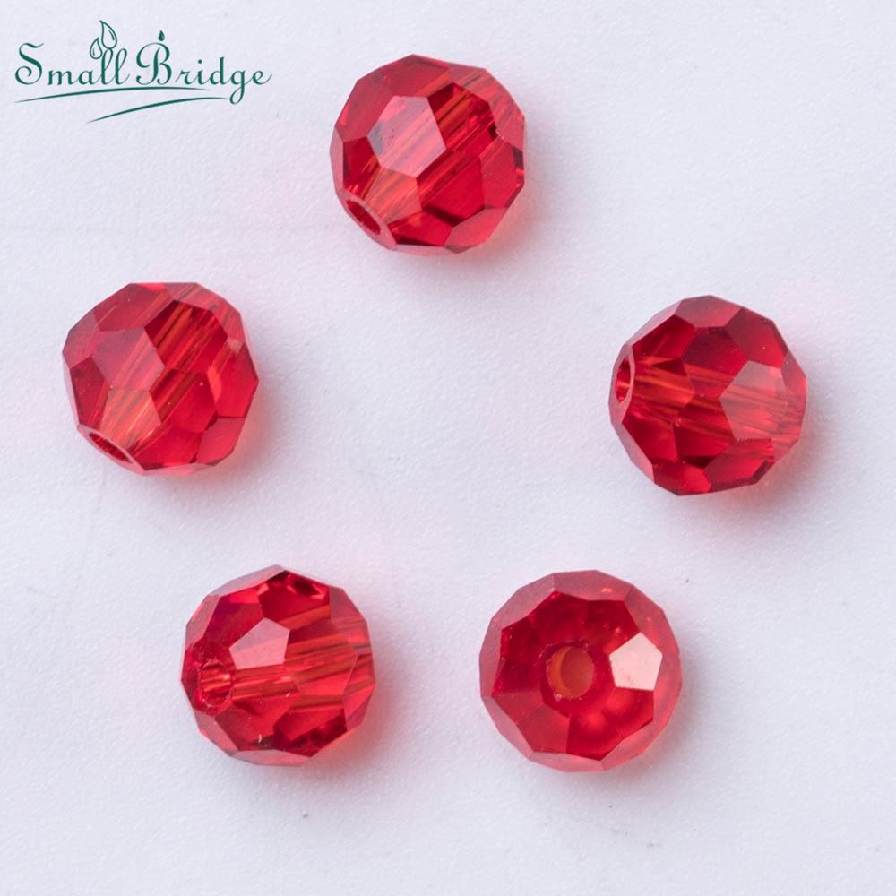 Artículo mixto de cuentas de vidrio checo rojas talladas para hacer joyas, materiales para collares, cuentas de cristal sueltas de bricolaje  z117