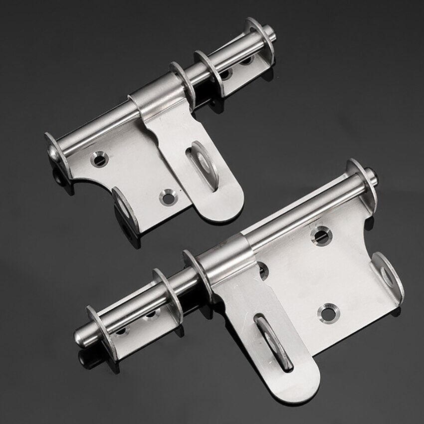 Roestvrij Stalen Deur Bouten Met Lock Gesp, Anti-Diefstal Links Rechts Bolt Gate Veiligheid Deur Klink, huishoudelijke Schuifdeur Lock Bolt