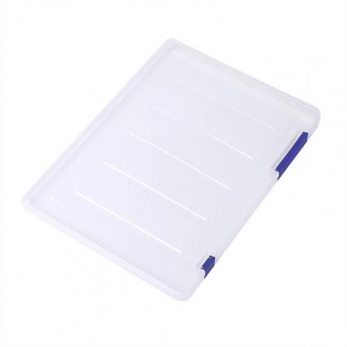 Document Case Praktische Slijtvaste Transparante Document Plastic Case Voor Tijdschriften Transparant Document Plastic Case: Blauw