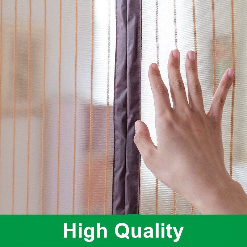 Magnetic Screen Door Curtain Anti-Mosquito Net Fly Screen Mosquito Protection Net Magnet Spring for Doors Windows