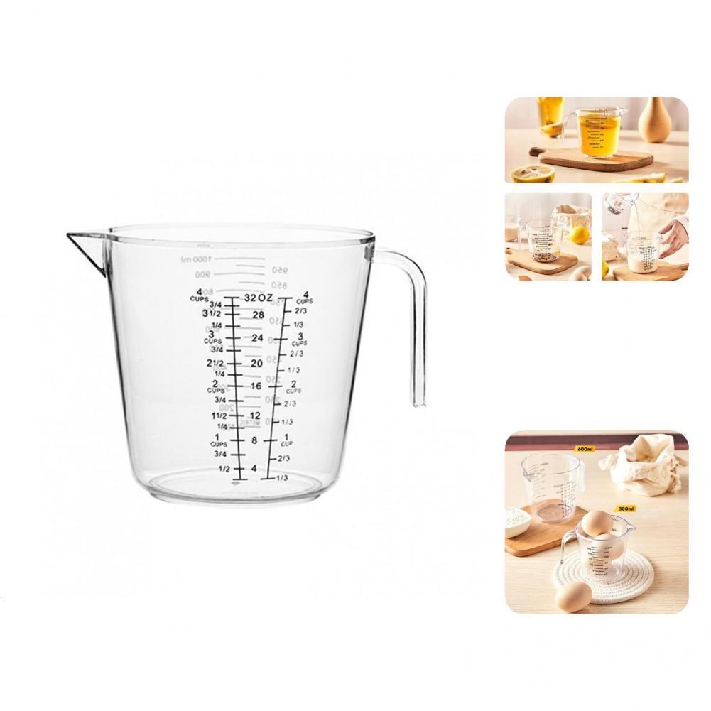 Plastic Unique Practical Food-grade Measuring Jar Solid Color Measuring Cup Clear Scale for Bakery