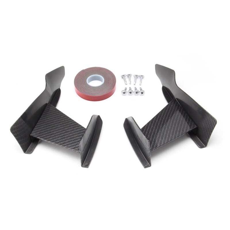 Universal Carbon Fiber Look Car Front Bumper Lip Splitter Fins Body Canards Diffuser Spoiler for -BMW