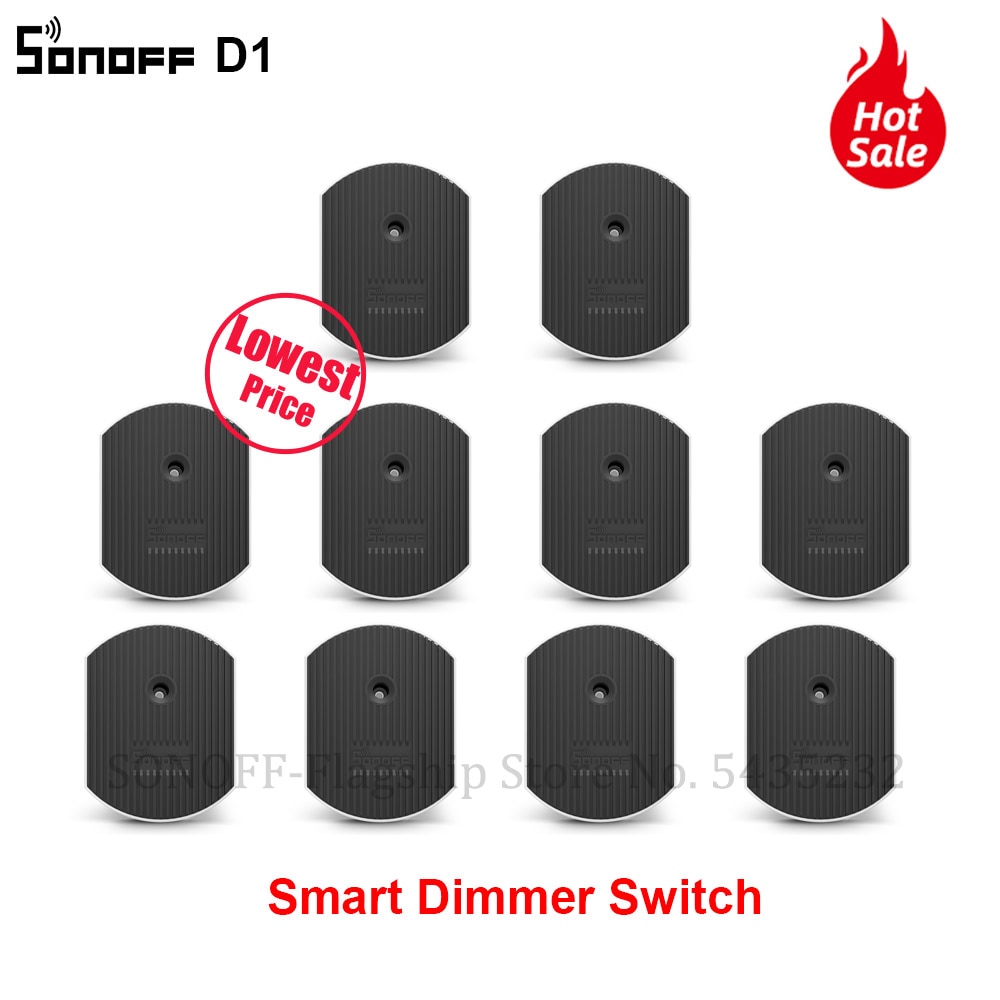 1/10Pcs Itead Sonoff D1 Wifi Schakelaar Smart Dimmer Light Switch 433Mhz Rf Werkt Met Sonoff RM433 controller Voor Smart Home