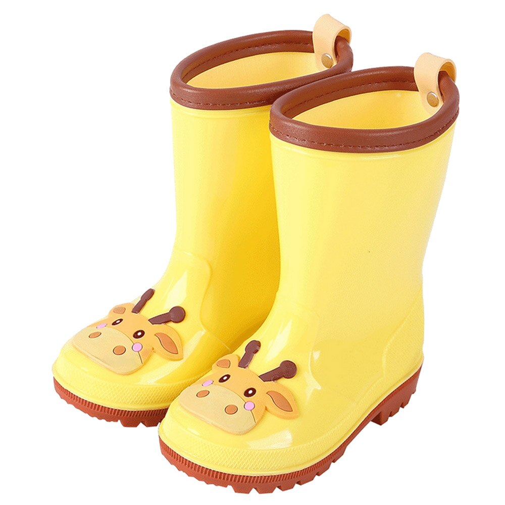 Kinderen Regen Laarzen Cartoon Pvc Regen Laarzen Waterdichte Pvc Antislip Schoenen Blueand Geel Cartoon Schoenen