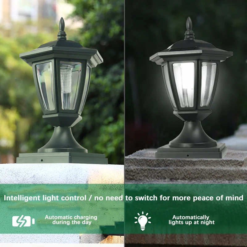 2 stk. solcellelampe til hegn,  ip65 udendørs solcellelamper til havedekoration, porthegn, væg, gårdsplads, solcellelampe til sommerhus