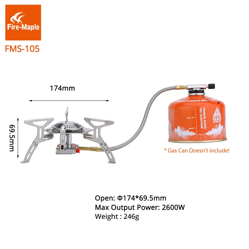 Fire Maple Gas Burners Gas Stove Outdoor Portable Compact Split Light Cooker FMS-105 2600W Camping Equipment Gas Furnace