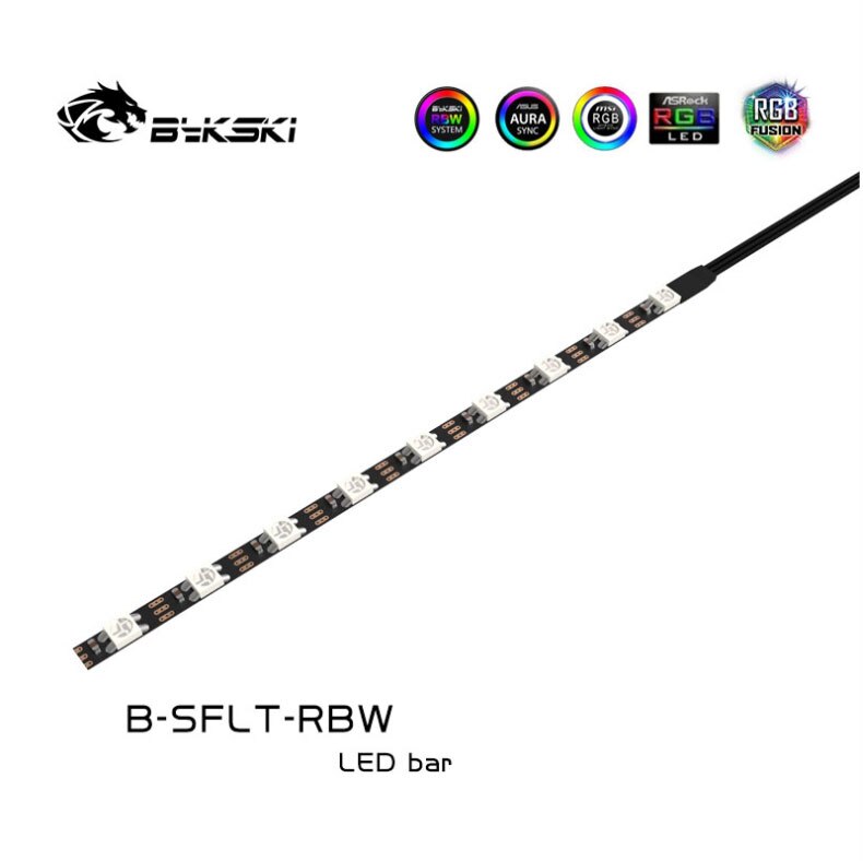 Bykski 5v 3- pins a-rgb niet-waterdichte zachte strip / led-lichtstrip voor cpu-gpu-blok / pomp / waterwegbordvervanging d-rgb