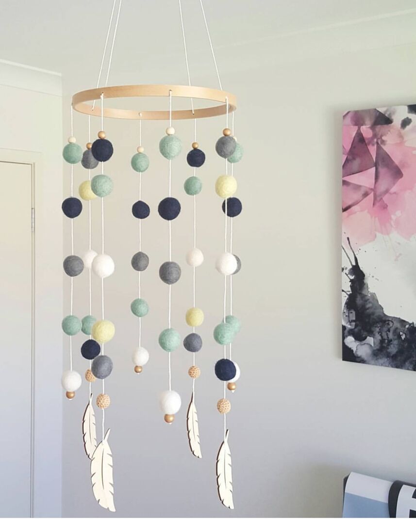Baby bett Rasseln Handy, Mobiltelefon Windspiele mit Flauschigen Ball Art Zimmer Dekor Bett Hängen spielzeug Zelt Dekor schöNe Fotografie Requisiten
