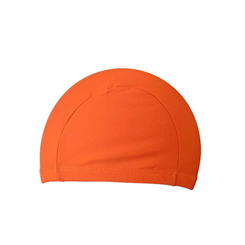 Sommer unisex elastisk svømmebassin svømmehat kasket orange
