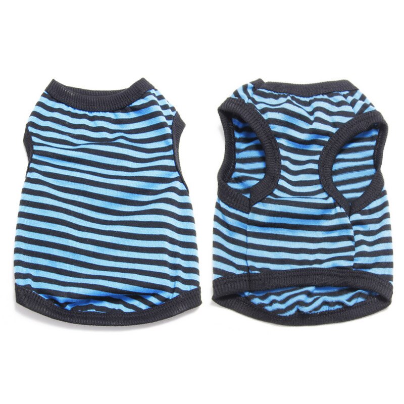 Summer Dog Clothes Pet T Shirt for Small Dog Pet Vest for Dogs T Shirts for Cats Puppy Shirt for Yorkshire Terrier Clothes 35: Blue / S