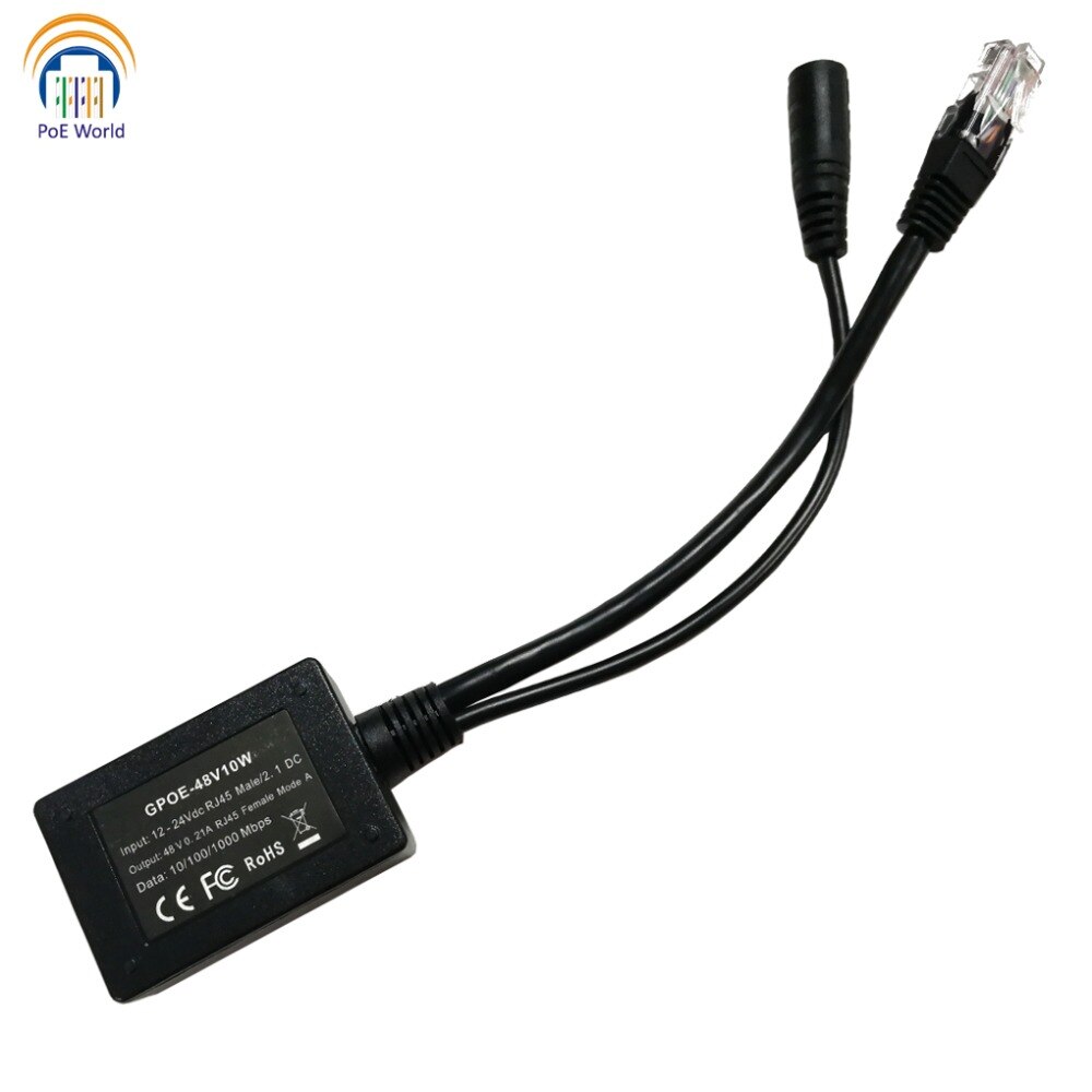 PoE Converter 10-30V DC Input Power Over Ethernet Output 48Volts PoE Converter for any 802.3af or 48V devices