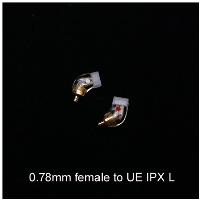 MMCX/0.78MM męski na acoustane UE IPX pentacon ucho MMCX kobiece słuchawki konwersja Pin końcówka do konwersji Adapter: WHITE