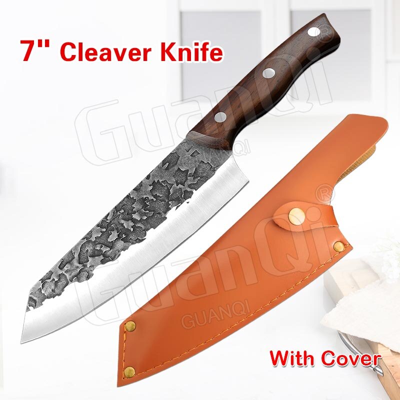 Küche Messer Set Cleaver Messer Utility Kochmesser Fleisch Cleaver Gemüse Schneiden Messer High Carbon Stahl Boning Messer: B with cover
