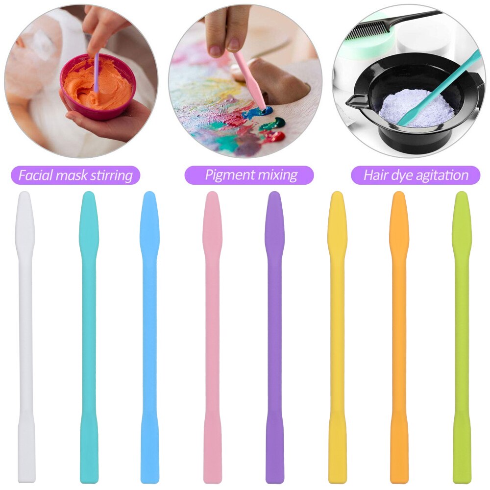 Palo agitador de silicona para mascarilla portátil, herramienta de maquillaje DIY, varilla de silicona para mascarilla facial, viaje en casa, 10cm/16cm, 1 unidad