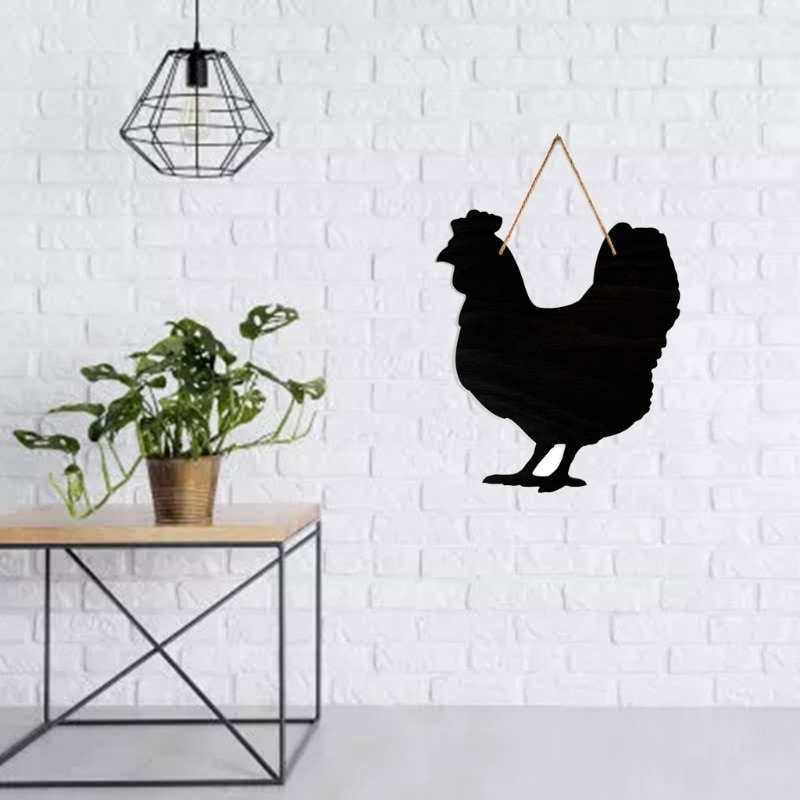 1Pcrustic Boerderij Krijtbord Dier Koe Paard Kip Varken Hout Westerse Home Decor Bericht Boerderij Keuken Schoolbord