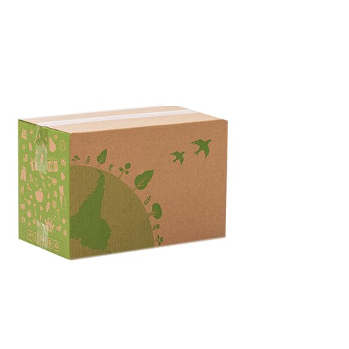 10Pcs Thicken Courier Boxes Green Printed Paper Box 3 layer Corrugated Box Cardboard Express Carton Small Jewelry Box