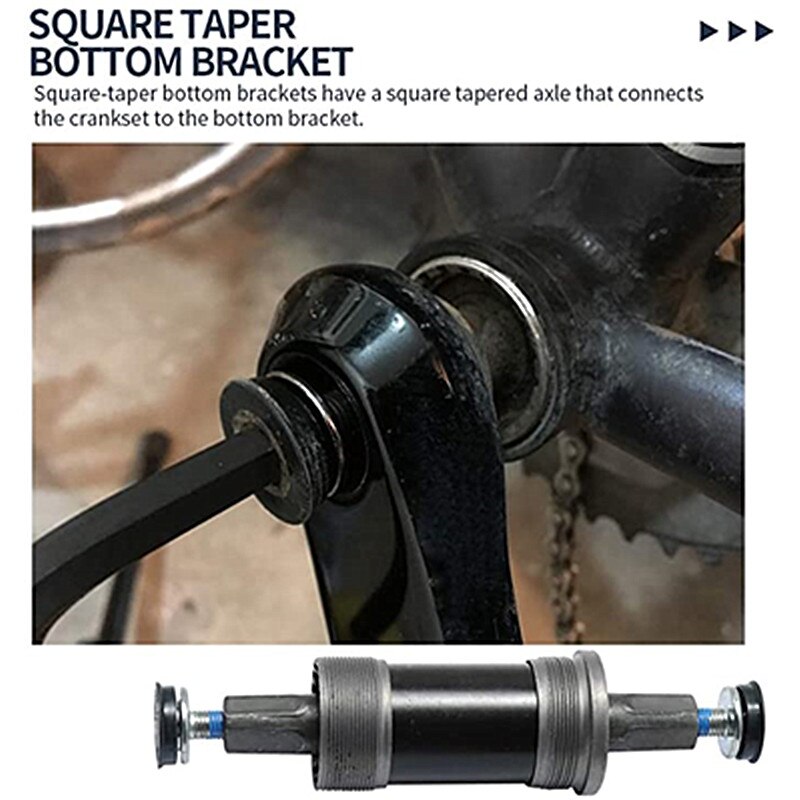 Vierkante Mountain Fiets Trapas 68*103 108 110 113 116 118 120 122 124 126 127Mm Road mtb Fiets Bb Sets As