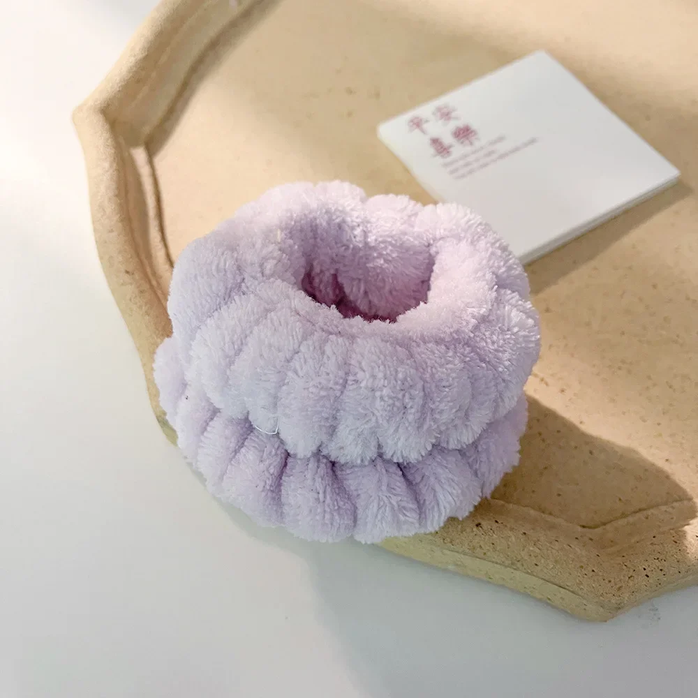 Muñequera de microfibra para lavado de muñeca, toalla, muñequera, Scrunchies para lavarse la cara, muñequera absorbente, diadema para mujer: Verde