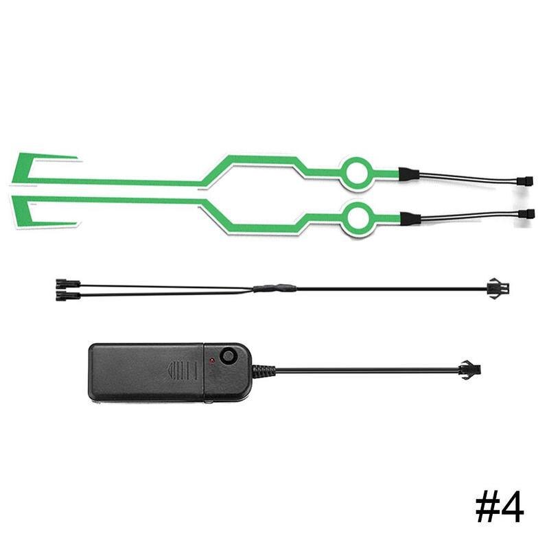 Juego de luces LED de 2 uds. Para EL casco y la motocicleta, resistente al agua, DIY, 3 modos: 4