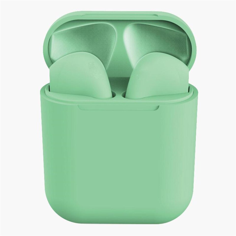 Macaron inPods 12 i12 TWS Auricolare Bluetooth Mini Cuffia Senza Fili Auricolari Bluetooth Auricolare con Box Di Ricarica Auriculars Fone: green no box