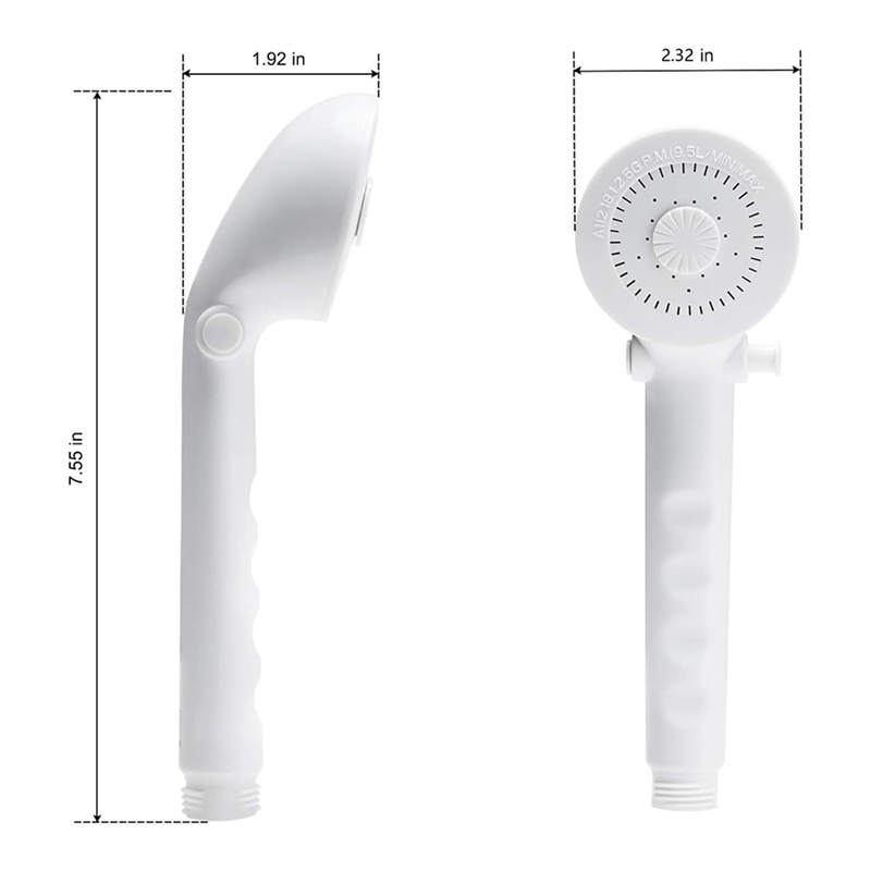 M12k- husbilsduschbyte med slang och styrring, icke-metalliskt handhållet duschmunstycke och duschhållarset
