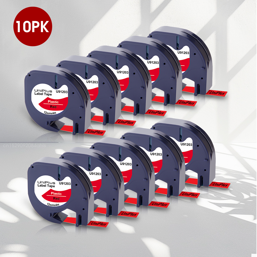 10/20 Stück kompatibles Dymo Letratag-Klebeband Dymo 91201 12267 91202 91200, weißes transparentes Etikett für Dymo Letratag-Drucker LT100H 200B: M