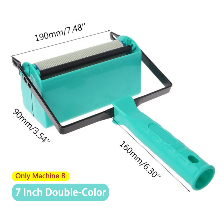 Wall Decoration Paint Painting Tools WIth 7" Rubber Roller Brush Tool Set 3D Pattern Wallpaper Home Room Decor Painting Machine: Light Grey