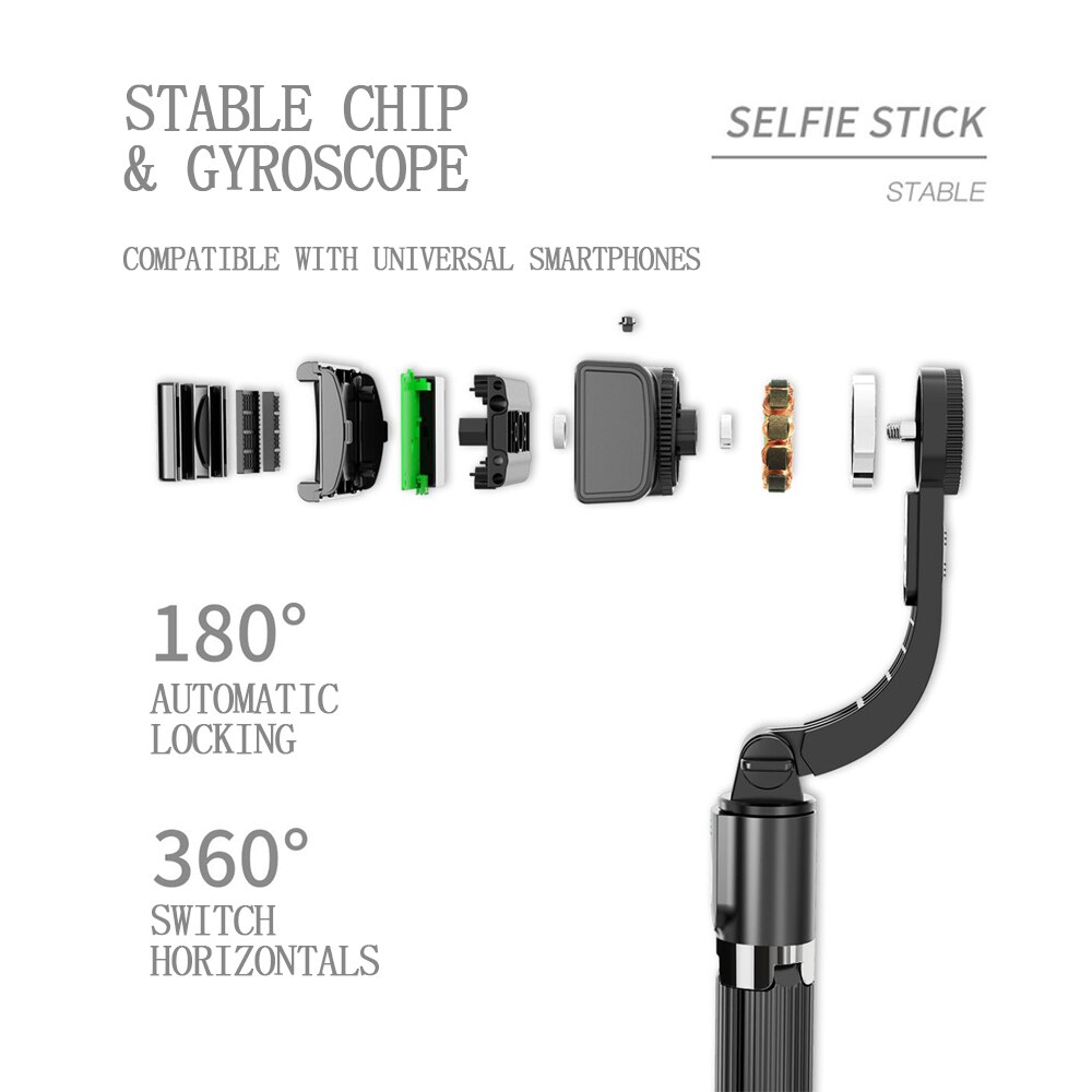 Phone Tripod Anti-Shake Bluetooth Selfie Stick Stabilizer Video Record Universal Handheld Smartphone Gimbal Stabilizers Tripods