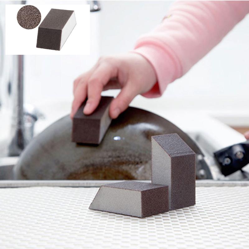 Brosse éponge Emery pour éliminer la rouille, Gadget en coton, détartrage, Pot de frottement propre, accessoires de cuisine, nouveauté