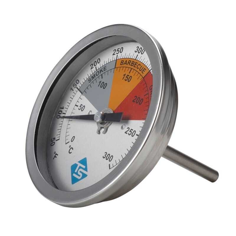 0-300 ℃  / 50-550 ℉ grill analogt termometer til kulgrill pit grill ryger analog bimetalhætte låg temperaturmåler: Default Title