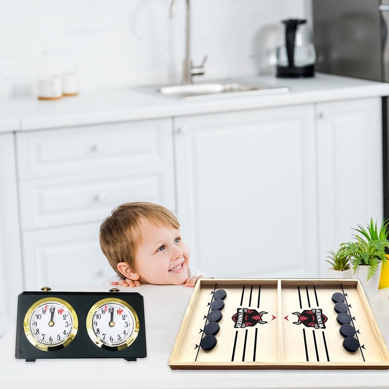 Ajedrez temporizador mecánico Retro analógico reloj de ajedrez portátil, maestro de juego de damas internacionales viento reloj juego de herramienta