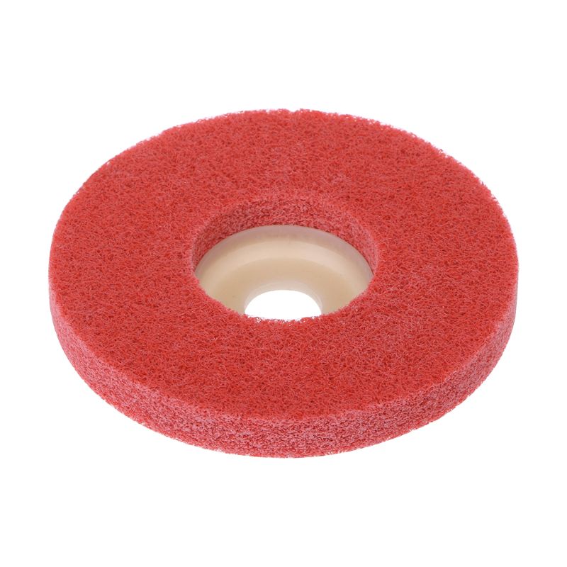 100mm nylonfiber polering hjul slibeskive slibeværktøj materialer overfladedekoration til vinkelsliber-hol: 100mm røde