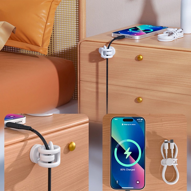 1/3/5/10 Uds. Bridas magnéticas para cables, Clip para auriculares, gestión de cables, bridas de silicona, organizador de cables magnéticos, soporte para cables