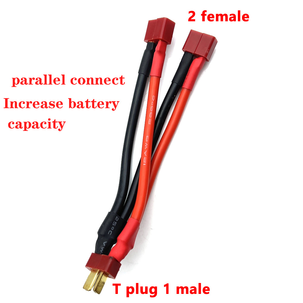 2 Way 3 Way Battery Adapter Cable Y-shaped Harness Connector XT60 XT90 Series Line T Head XT60 Parallel Line Connectors/wiring: Orange