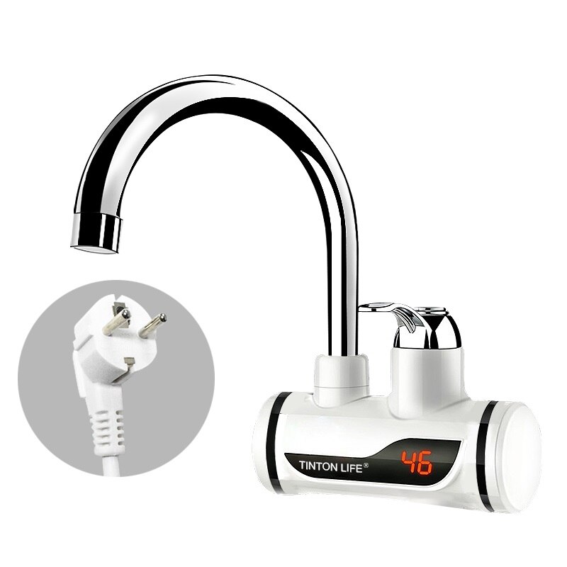 Tinton Leven Instant Tankless Elektrische Boiler Kraan Keuken Directe Verwarming Kraan Boiler Met Led Eu Plug: lateral big new