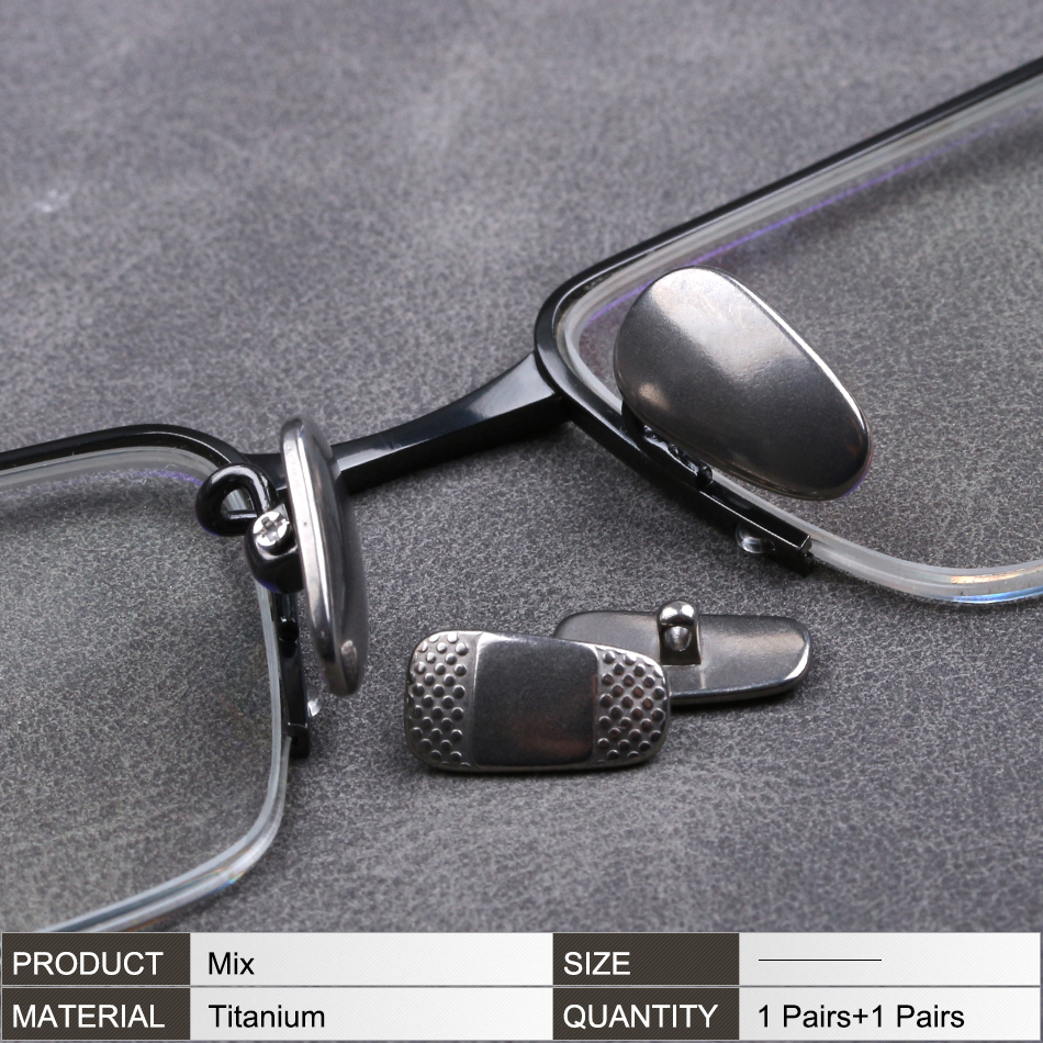 Color_max – plaquettes nasales en titane pour lunettes, 12mm, goutte d'eau, à visser: Waterdrop Squ II 2p