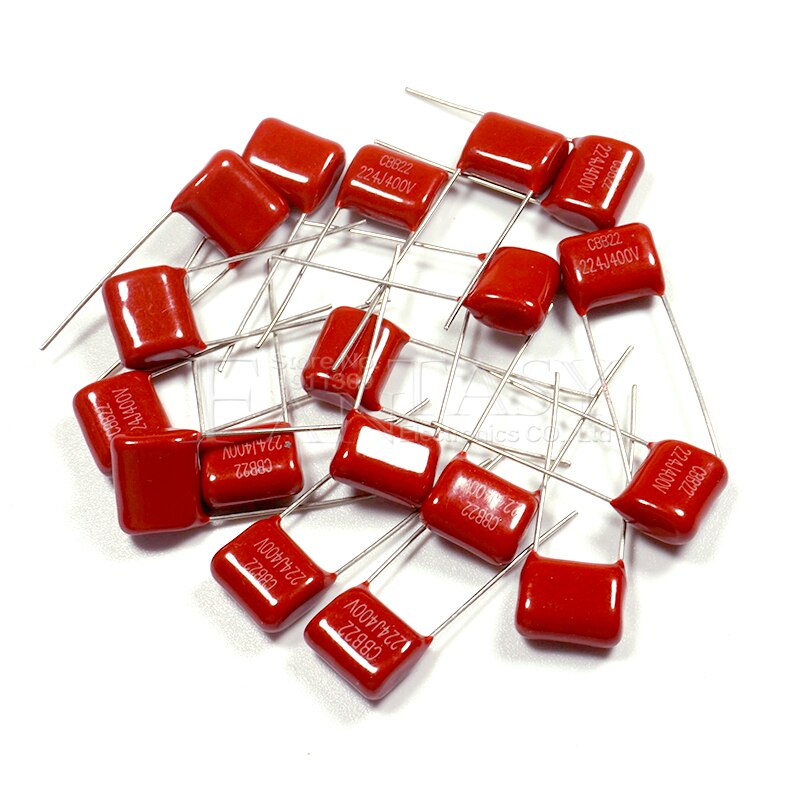 10x CBB21 224J 400V Metallized Film Capacitor - 0.22uF 220nF P15 - HBC (Made In China)