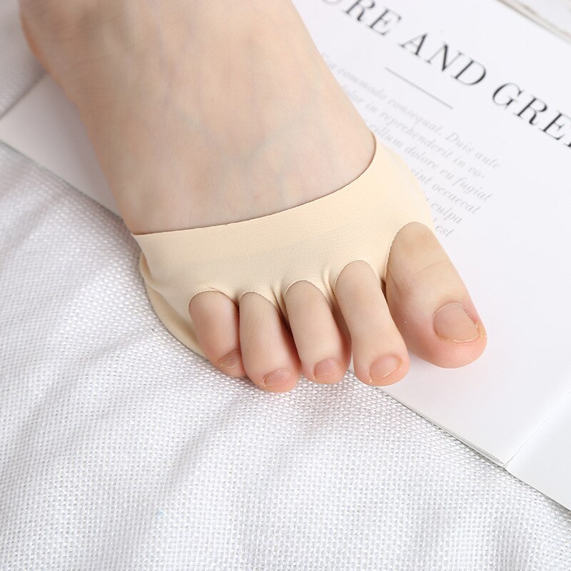 Vijf Tenen Voorvoet Pads Voor Vrouwen Hoge Hakken Half Inlegzolen Eelt Likdoorns Voet Pijn Zorg Absorbeert Schokken Sokken Teen Pad inserts